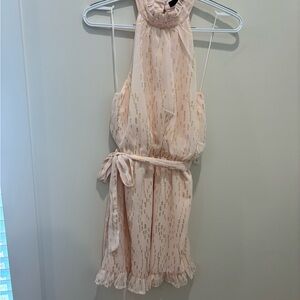 Pink high neck Dress